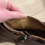 Anthropologie Schuler & Sons  Brown Leather Studded Heeled Ankle Boot Size 6 Photo 8