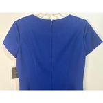 Ellen Tracy  Royal Blue Midi Shift Dress Chain Neckline Size 12P NWT Photo 7