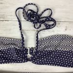 Comptoir Des Cotonniers Blue Polk A Dot Bikini L Swim Swimsuit Printed Halter Size L Photo 2