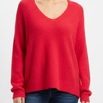 Abound  Fuzzy V Neck Sweater Magenta Pink Knit Cozy Long Sleeve Top Women's XXL Photo 0