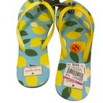 Kate Spade New York Lemon Print Flip Flops Sandals Size 11 Yellow Blue Photo 10