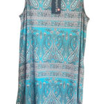 Simple Fun Casual paisley Tank Dress Sz S NWT Green Photo 0