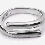 Boutique Unisex Solid Wrap 925 Sterling Silver Band Ring, Adjustable Photo 0