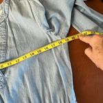 The Limited  Blue Chambray Long Sleeve Jean Shift Mini Dress Size Small Tie Waist Photo 8