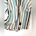 Aakaa  M Striped V-Neck Romper with Tassels Photo 4