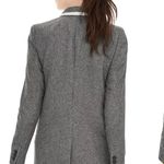Banana Republic • Piped Grey Hack ing Jacket blazer two tone wool tweed long Photo 12
