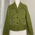 Chico's Y2K Denim 4 Pocket Light Apple Green Jacket Size 1 Medium Photo 0
