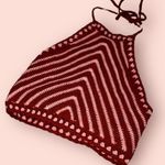 Forever 21 Red & Pink Knit Top Women’s Size Medium Tank Yarn Trendy Design Shirt Photo 1