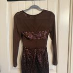 Hello Molly  Brown Sequin Mini Dress Photo 3