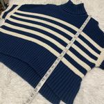Madewell Wide Rib Turtleneck Sweater in Classic Indigo Stripe Medium Photo 4