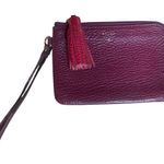 Fossil Vintage Y2K Burgundy Zip Wristlet Mini Bag Purse Pebbled Leather Wallet Photo 0