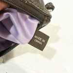 Coach Dark Brown Patent Leather Wristlet Lavender Purple Lining Photo 2