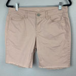 Loft Modern Straight Pink Denim Raw Hem Shorts 8P Photo 0