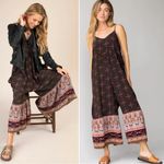 Natural Life  Bohemian Jamie V-Neck Ruffle Wide Leg Jumpsuit Mocha Tulip Medium Photo 12