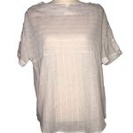 Listicle  boat neck button sleeve stripe top medium Photo 0