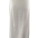 Aritzia NEW Babaton Womens White Back Slit High Waist Straight Midi Skirt Size M Photo 0