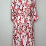 Time And Tru Floral Woven Smocked Waist Midi Dress Photo 0