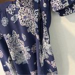 Free People  Size S Blue Hawaii Washed Blue Floral Print‎ Short Sleeve Mini Dress Photo 8