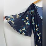 City Chic   Maxi Dress in navy blue with a floral print Wrap Dress size 18 Photo 4