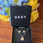DKNY  Gold Necklace/Stud Earring Gift Set Photo 1