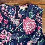 Fitzroy & Willa 100% Cotton Floral Fit and Flare Mini Dress ~ Size Medium 🧡🍄 Blue Photo 7