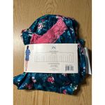 New womens Flora Nikrooz 2pc Satin short sleeve pajama set Dark Green Pink large Photo 3