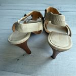 Bottega Veneta Intrecciato Cream Leather T-Strap Sandals Size 38/8 Photo 4