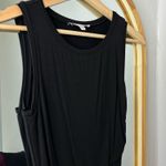 Good American black ruched knee length sleeveless dress Photo 2