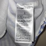 Old Navy  Women’s Off the Shoulder Blue White Stripes 7/8 Sleeve Tunic Dress Photo 7