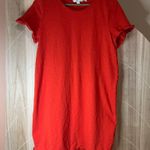 Boden Women's Vibrant Red Midi Dress Orange Size 10 Photo 1
