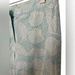 Lilly Pulitzer  White Green Sea Shells Patterened Capri Pants Photo 1