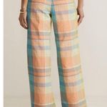 Vineyard Vines Plaid Wide Leg Pants Size 4 NEW Colorful Preppy Linen Blend Beach Photo 5