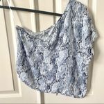 Olivaceous  blue snake one shoulder top NWT Photo 3