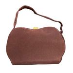 Vintage Virginia Art Slip Cover Purse Handbag Shoulder Bag Brass Lock MCM Brown Photo 0