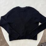 Anthropologie John + Jenn Black Linen Blend Cropped Button Cardigan Sweater XS Photo 3