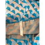 Free People FP Movement Womens Shorts Blue Paddle On Geometric Hi Rise Stretch Casual Small Photo 2