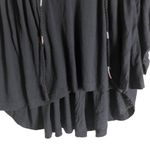 Free People Washed Black Market Embroidered V-Neck Top Size Large Photo 6