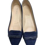 Nine West Women's Blue Suede Shoes Flat slip on Size 6 SKU 1417 Photo 1