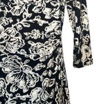Lauren Ralph Lauren Black & White Floral Long Sleeve Wrap Style Dress Women Sz 2 Photo 5