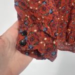 Natural Life  Terracotta Floral Print Button Up Shirt Long Sleeve Size M Photo 5