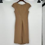 LK Bennett CAMEL brown CAP SLEEVE PENCIL Davina sheath luxury DRESS US size 6 Photo 6