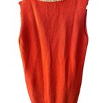 UTERQUE Orange Cashmere Wool Blend Sleeveless Knee Photo 3