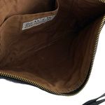 Beau & Ro Womens Black Croc Faux Leather Vegan Crossbody Clutch Purse Handbag OS Photo 4