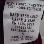 The Clothing Company New With Tags Women's  Burgundy Faux Leather Dress Small Photo 2