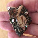 Victorian Angel Cherub Pin Brooch Handmade Vintage Photo 0