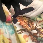 Daniel Rainn  Short Sleeve Floral Tropical Drawstring Waist Dress Small Surplice Photo 7