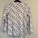 Roller Rabbit  Moby Whale Pajamas Set Womens Blue White Pima Cotton PJs Photo 4