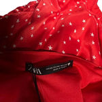 ZARA Satin Effect Lace Up Star Bodysuit Red White Size Medium Photo 10