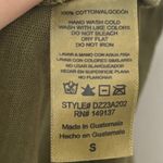 Double Zero Olive Green Sleeveless T-Shirt Dress Midi Pockets Small Photo 3