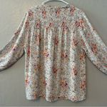 RACHEL Rachel Roy white multicolor tiny floral smocked long sleeve blouse large Photo 14